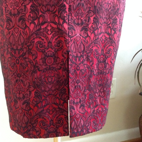 Worthington High Waist Brocade Textured Skirt - Picture 4 of 8